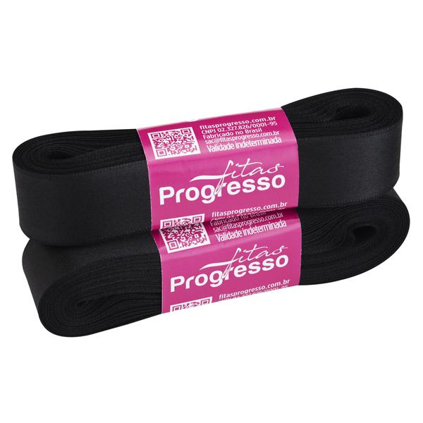 FITA CETIM SIMPLES 22MMX10MT COR 219 PRETO UN PROGRESSO
