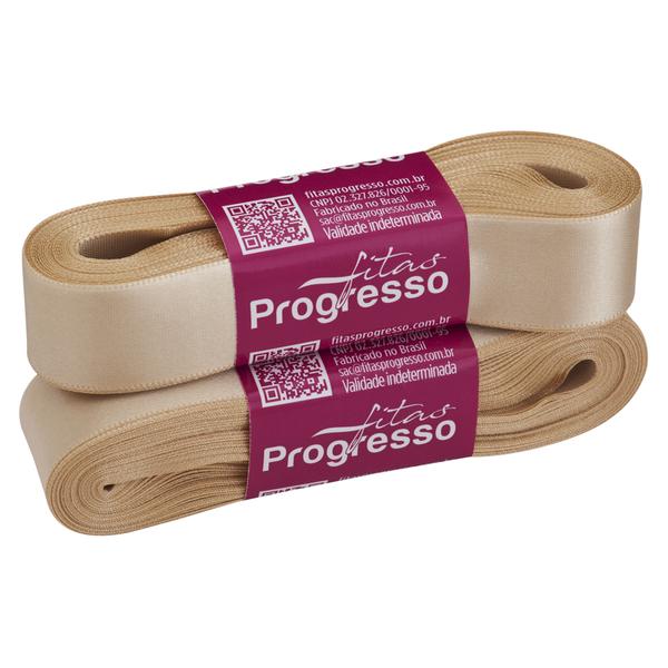 FITA CETIM SIMPLES 22MMX10MT COR 236 BEGE UN PROGRESSO