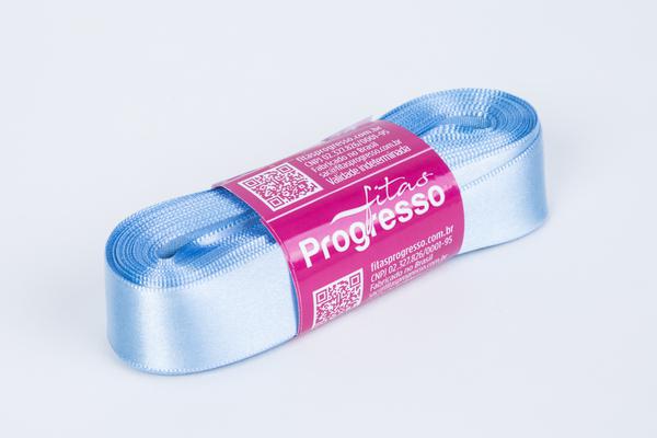 FITA CETIM SIMPLES 22MMX10MT COR 246 AZUL CELESTE UN PROGRESSO