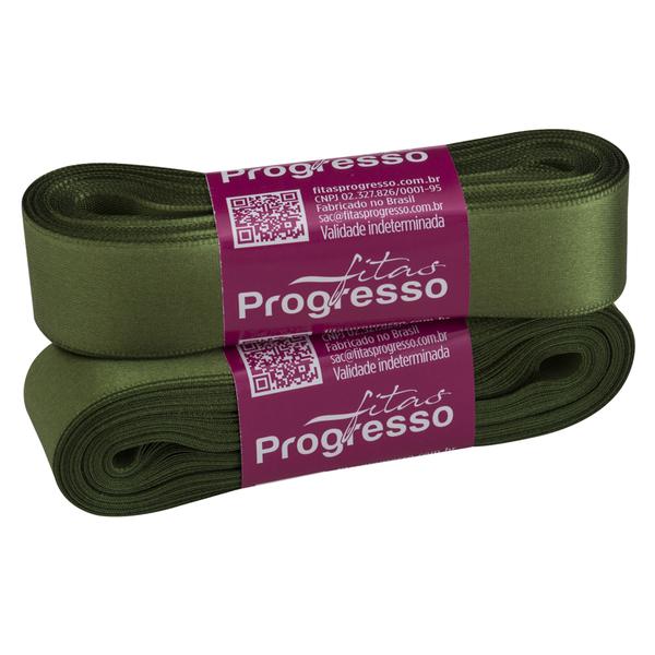 FITA CETIM SIMPLES 22MMX10MT COR 249 VERDE MILITAR UN PROGRESSO