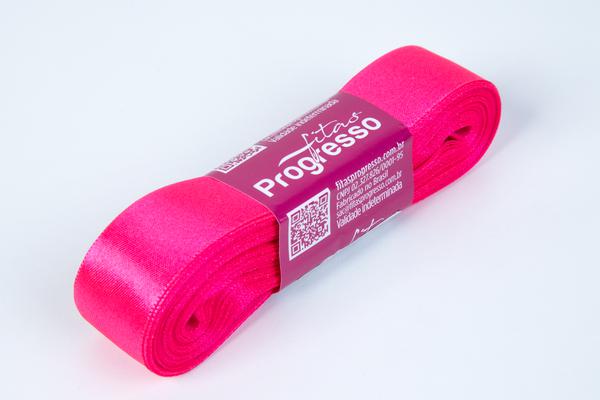 FITA CETIM SIMPLES 22MMX10MT COR 279 ROSA CITRICO UN PROGRESSO