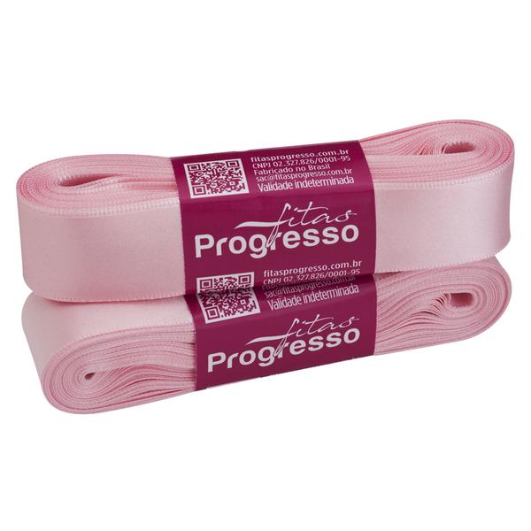 FITA CETIM SIMPLES 22MMX10MT COR 310 ROSA BEBE UN PROGRESSO