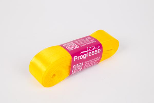 FITA CETIM SIMPLES 22MMX10MT COR 763 AMARELO GEMA UN PROGRESSO