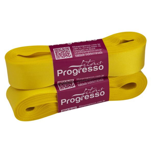 FITA CETIM SIMPLES 22MMX10MT COR 763 AMARELO GEMA UN PROGRESSO