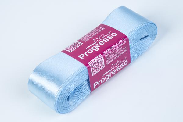 FITA CETIM SIMPLES 30MMX10MT COR 212 AZUL BEBE UN PROGRESSO