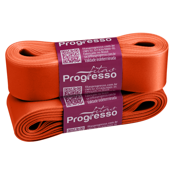 FITA CETIM SIMPLES 30MMX10MT COR 278 LARANJA CITRICO UN PROGRESSO