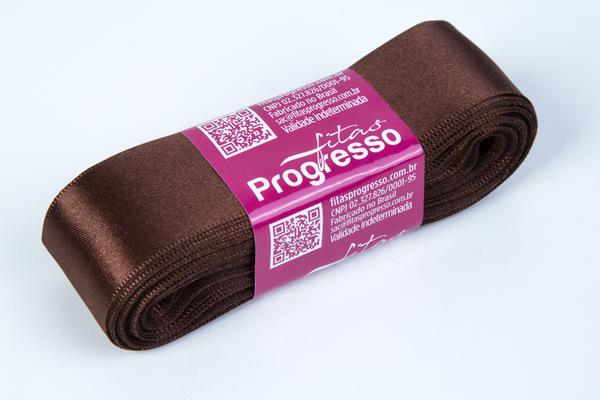 FITA CETIM SIMPLES 30MMX10MT COR 340 MARROM CAFE UN PROGRESSO