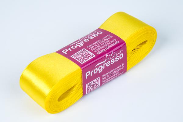 FITA CETIM SIMPLES 30MMX10MT COR 763 AMARELO GEMA UN PROGRESSO