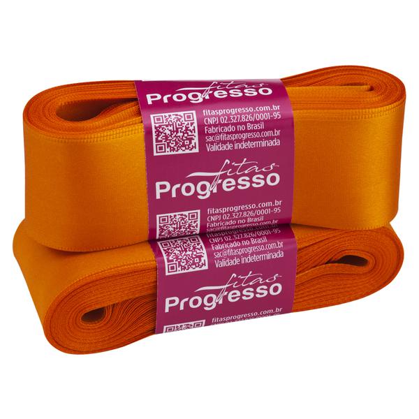 FITA CETIM SIMPLES 38MMX10MT COR 066 LARANJA UN PROGRESSO