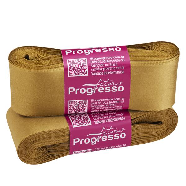 FITA CETIM SIMPLES 38MMX10MT COR 1353 DOURADO UN PROGRESSO