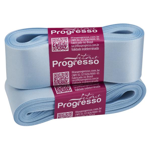 FITA CETIM SIMPLES 38MMX10MT COR 212 AZUL BEBE UN PROGRESSO