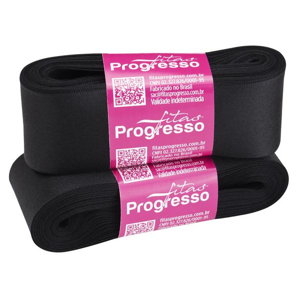 FITA CETIM SIMPLES 38MMX10MT COR 219 PRETO UN PROGRESSO