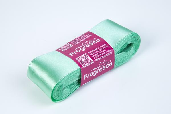 FITA CETIM SIMPLES 38MMX10MT COR 232 VERDE MENTA UN PROGRESSO