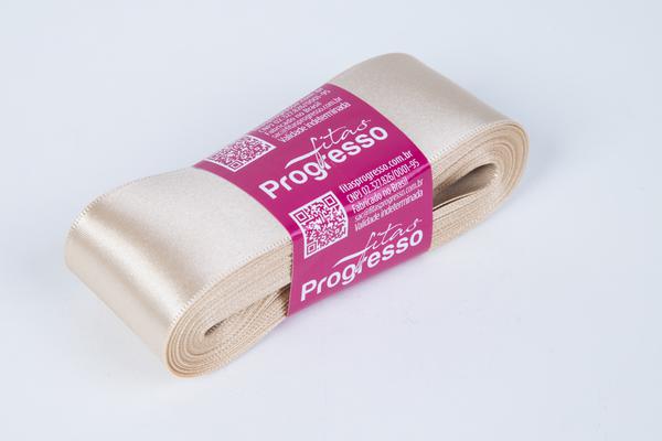 FITA CETIM SIMPLES 38MMX10MT COR 236 BEGE UN PROGRESSO