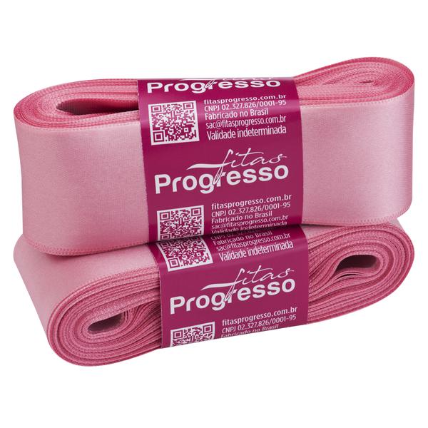 FITA CETIM SIMPLES 38MMX10MT COR 240 ROSA ESCURO UN PROGRESSO