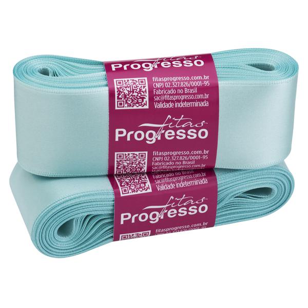 FITA CETIM SIMPLES 38MMX10MT COR 247 AZUL TIFFANY UN PROGRESSO