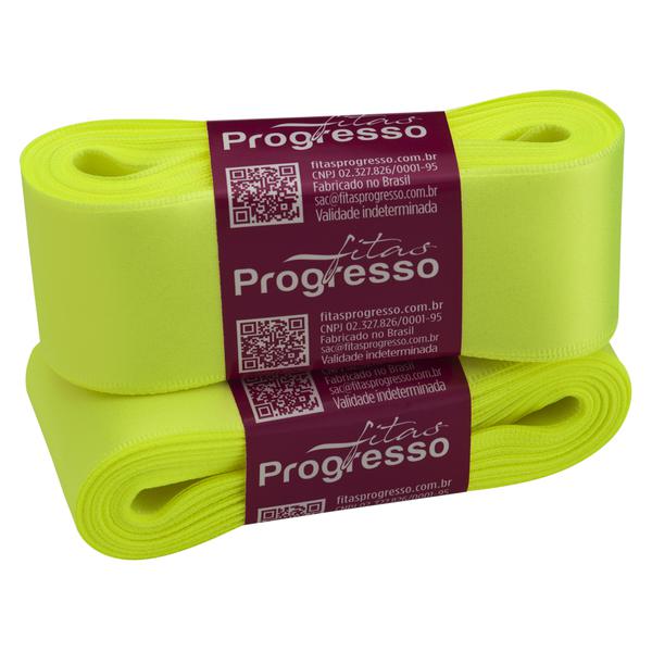 FITA CETIM SIMPLES 38MMX10MT COR 280 VERDE CITRICO UN PROGRESSO