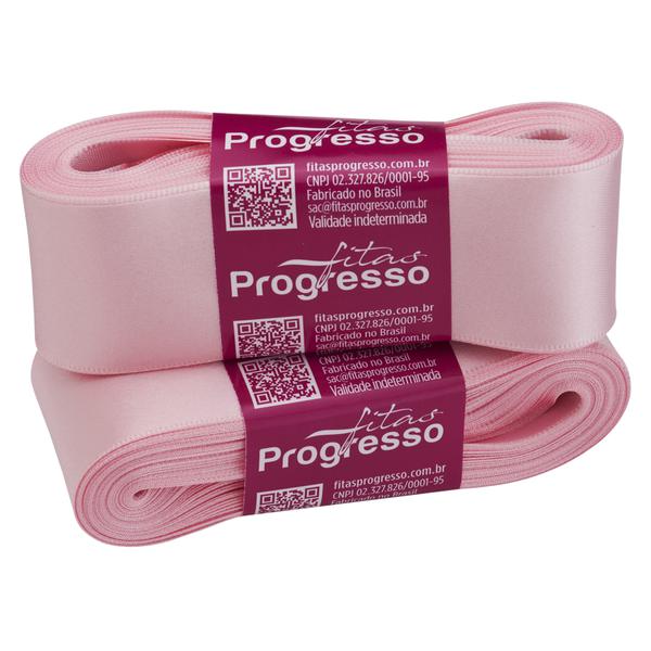 FITA CETIM SIMPLES 38MMX10MT COR 310 ROSA BEBE UN PROGRESSO