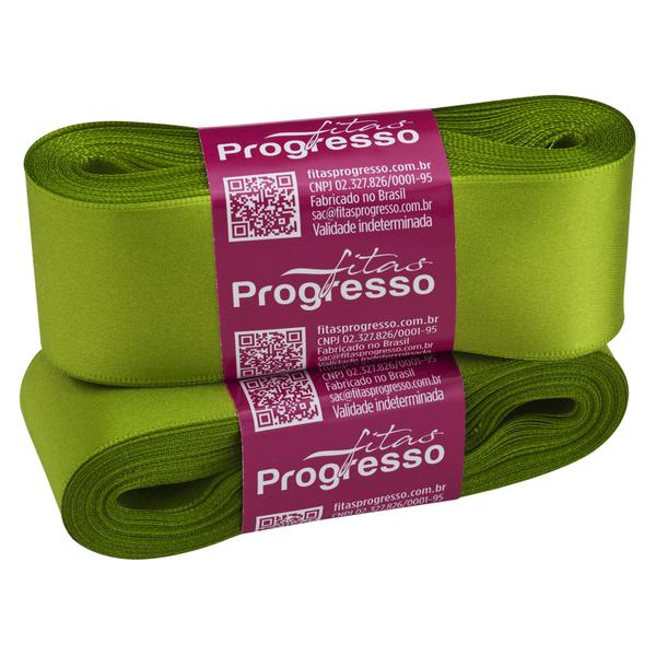 FITA CETIM SIMPLES 38MMX10MT COR 677 VERDE FOLHA UN PROGRESSO
