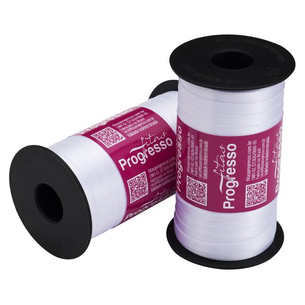 FITA CETIM SIMPLES 7MMX100MT COR 201 BRANCO UN PROGRESSO