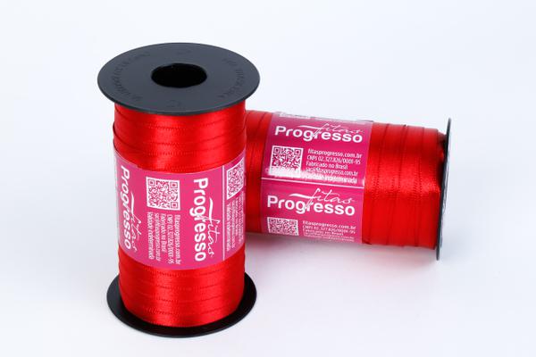 FITA CETIM SIMPLES 7MMX100MT COR 209 VERMELHO UN PROGRESSO