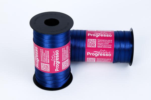 FITA CETIM SIMPLES 7MMX100MT COR 215 AZUL MARINHO UN PROGRESSO