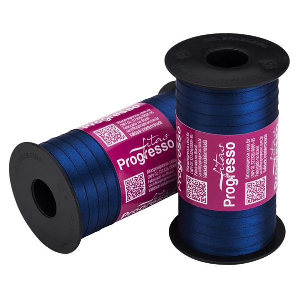 FITA CETIM SIMPLES 7MMX100MT COR 215 AZUL MARINHO UN PROGRESSO