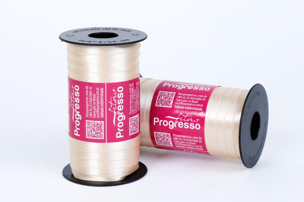 FITA CETIM SIMPLES 7MMX100MT COR 236 BEGE UN PROGRESSO