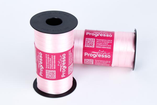 FITA CETIM SIMPLES 7MMX100MT COR 310 ROSA BEBE UN PROGRESSO