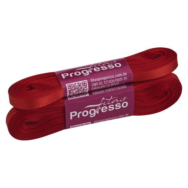 FITA CETIM SIMPLES 7MMX10MT COR 1354 VERMELHO TOMATE UN PROGRESSO