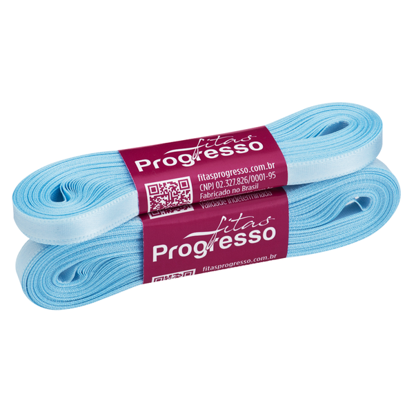 FITA CETIM SIMPLES 7MMX10MT COR 212 AZUL BEBE UN PROGRESSO