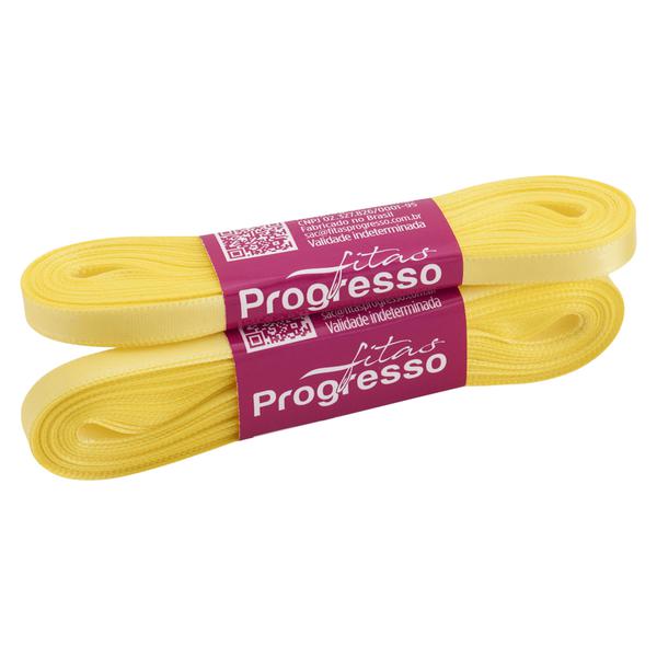 FITA CETIM SIMPLES 7MMX10MT COR 242 AMARELO CANARIO UN PROGRESSO