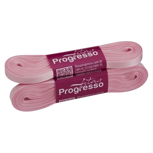 FITA CETIM SIMPLES 7MMX10MT COR 310 ROSA BEBE UN PROGRESSO