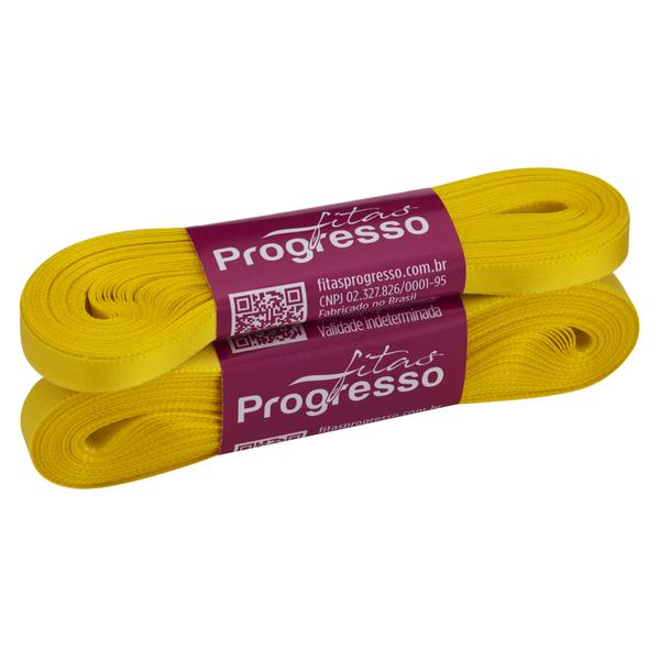 FITA CETIM SIMPLES 7MMX10MT COR 763 AMARELO GEMA UN PROGRESSO