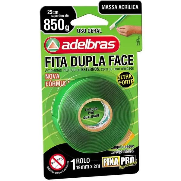 FITA DUPLA FACE MASSA ACRILICA 200 19MMX2MT UN ADELBRAS