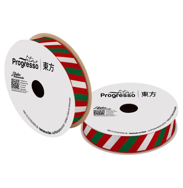 FITA GORGURAO NATAL 10MMX10MT COR 01 LISTRADO NATALINO UN PROGRESSO