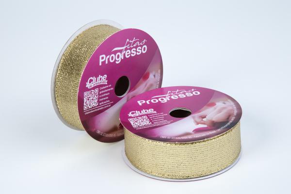 FITA METALIZADA M004-025 25MMX10MT COR 203 OURO UN PROGRESSO