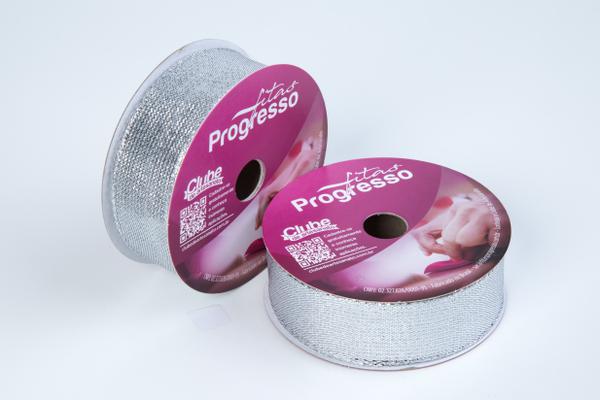 FITA METALIZADA M004-025 25MMX10MT COR 218 PRATA UN PROGRESSO