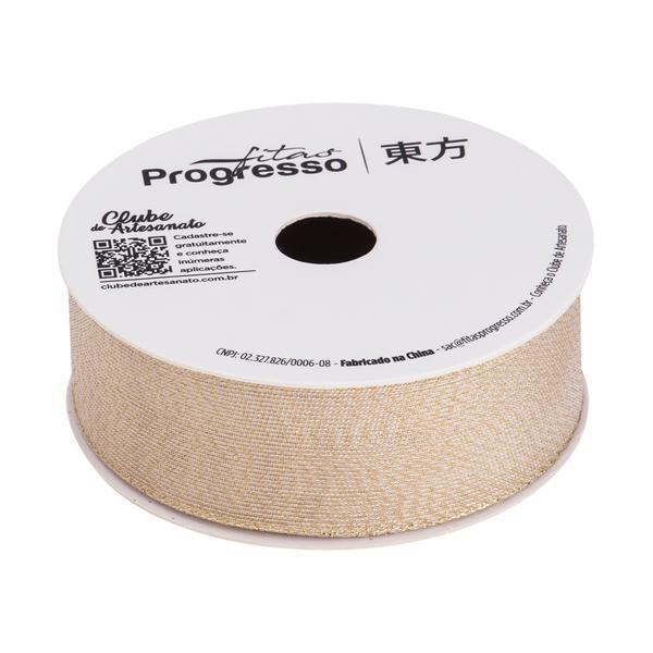 FITA METALIZADA M011-025 25MMX10MT COR 203 OURO UN PROGRESSO