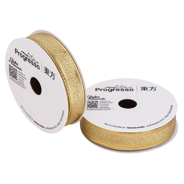 FITA METALIZADA M014-015 15MMX10MT COR 203 OURO UN PROGRESSO