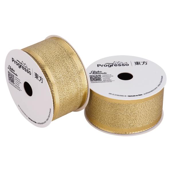 FITA METALIZADA M014-038 38MMX10MT COR 203 OURO UN PROGRESSO