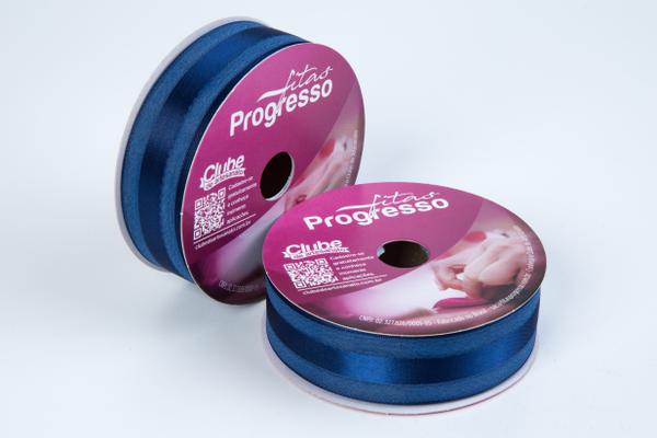 FITA VOAL COM CETIM CENTRAL 22MMX10MTS COR 215 AZUL MARINHO UN PROGRESSO