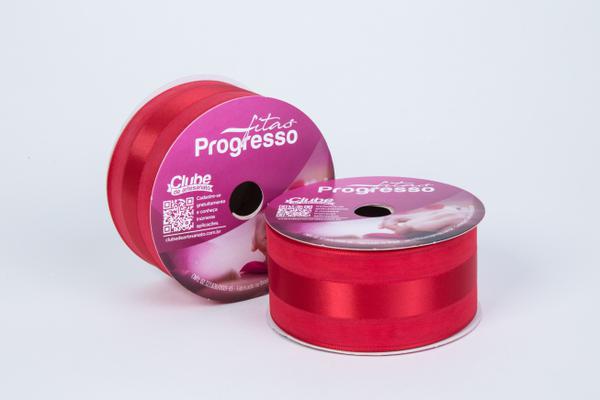 FITA VOAL COM CETIM CENTRAL 38MMX10MTS COR 209 VERMELHO UN PROGRESSO