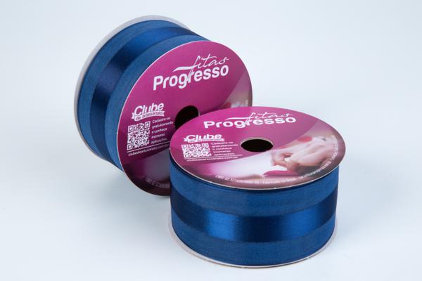 FITA VOAL COM CETIM CENTRAL 38MMX10MTS COR 215 AZUL MARINHO UN PROGRESSO