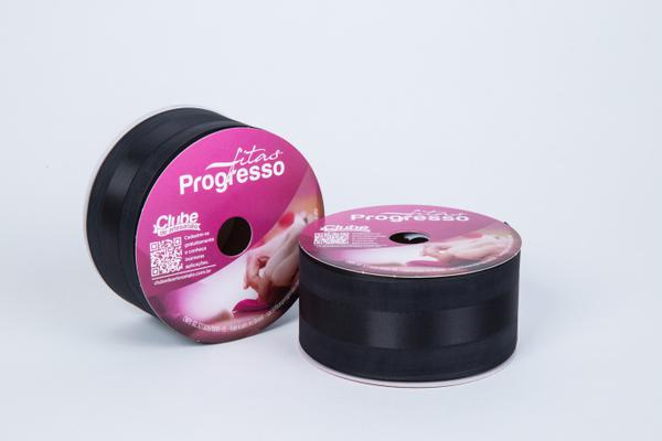 FITA VOAL COM CETIM CENTRAL 38MMX10MTS COR 219 PRETO UN PROGRESSO