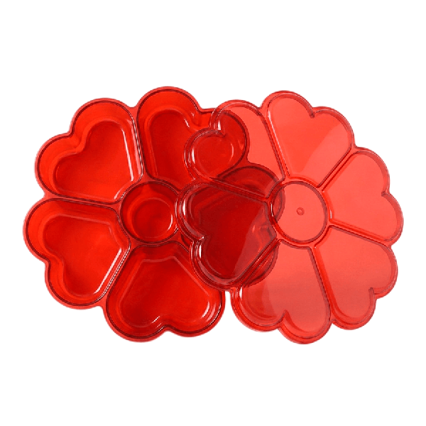 FONDUE BOX FLOR DE CORACOES PETISQUEIRA VERMELHO TRANSLUCIDO UN BLUESTAR