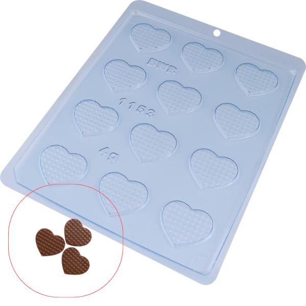 FORMA ACETATO SIMPLES BOMBOM CORACAO UN BWB