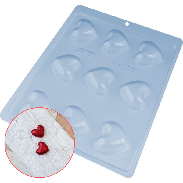 FORMA ACETATO SIMPLES BOMBOM CORACAOZINHO 20G UN BWB