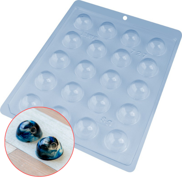 FORMA ACETATO SIMPLES BOMBOM LISO PEQUENO UN BWB