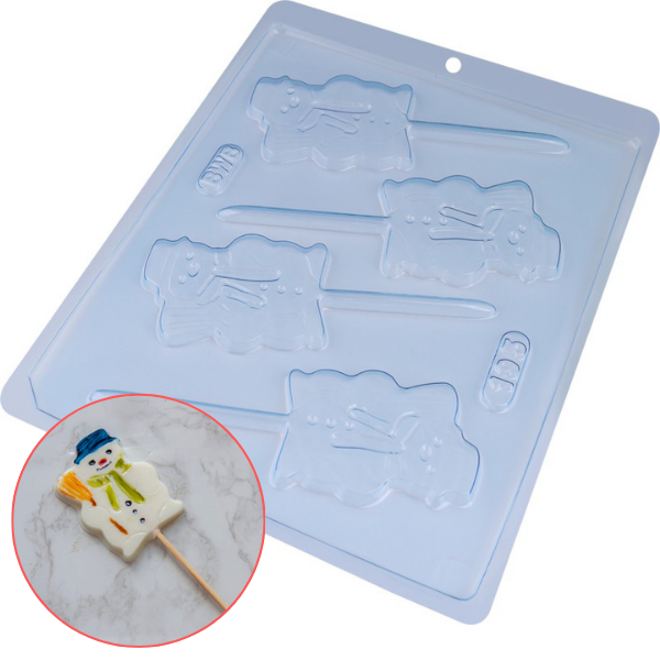 FORMA ACETATO SIMPLES PIRULITO BONECO DE NEVE 20G UN BWB